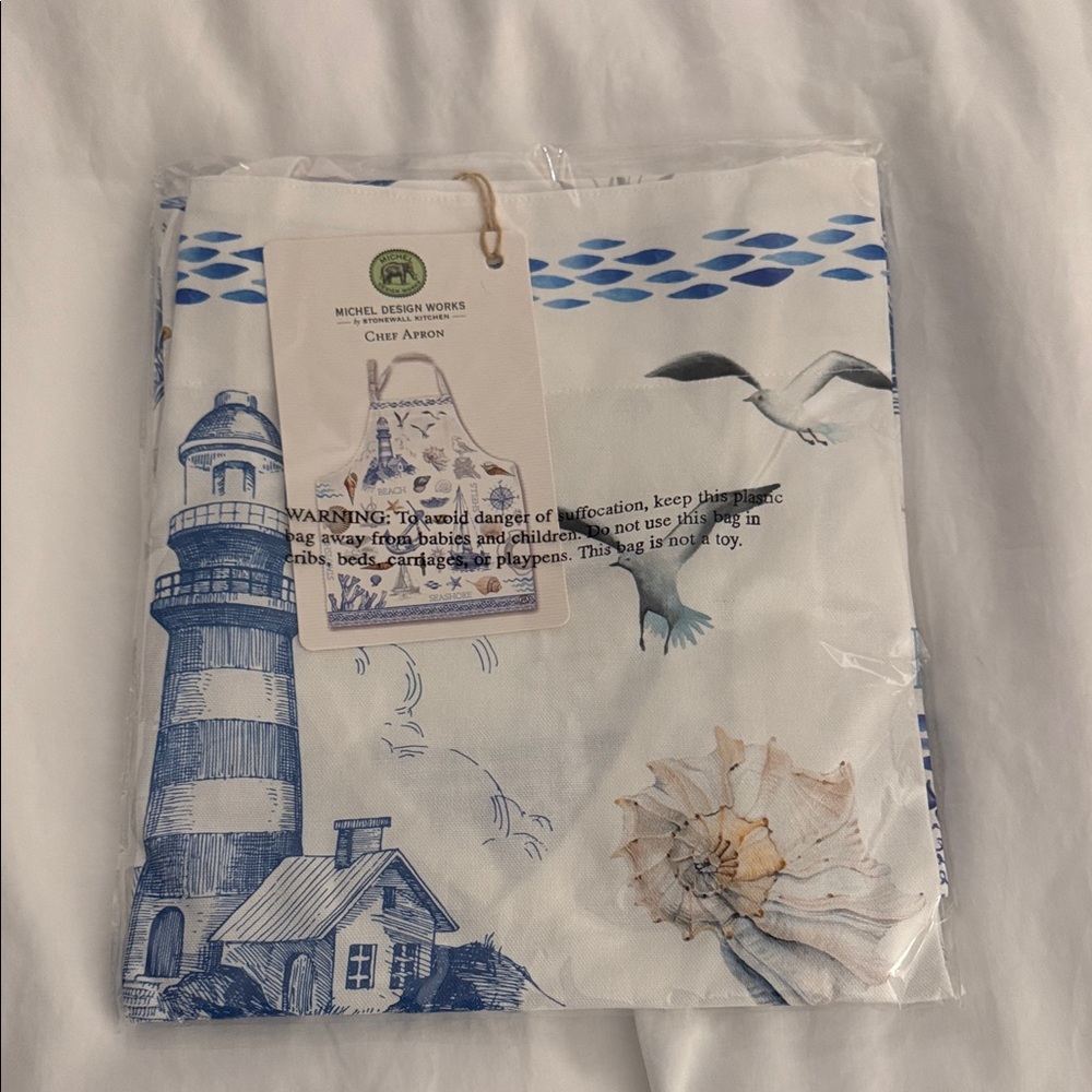 Michel Design Works Coastal Kitchen Apron - Seashore themed
